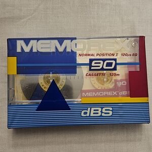 Memorex 90-Minute Cassette Tape - Blue and Yellow